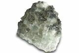 Green Cubic Fluorite Crystal Cluster on Matrix - China #323071-2